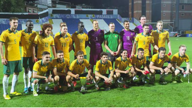 The Olyroos after their recent friendly win over Turkey.