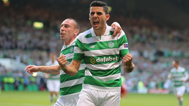 Tom Rogic scored one and set up another in Celtic's big win in the Scottish Premier League.