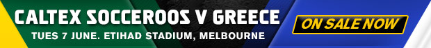 Socceroos v Greece Melbourne banner