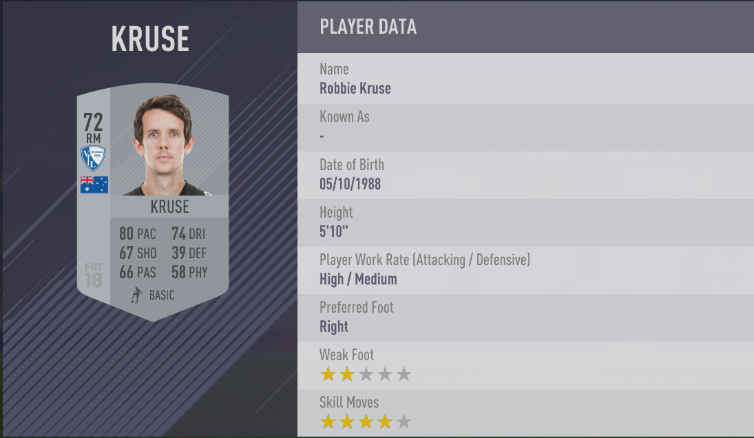 Robbie Kruse - FIFA 18