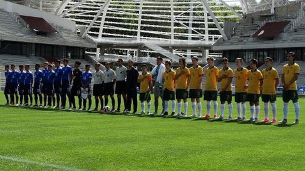 The Joeys line-up prior to their 1-1 draw with USA in France in September.
