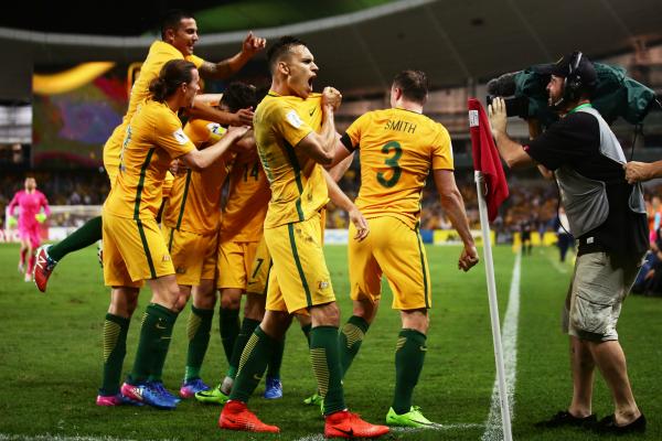 Caltex Socceroos celebrate a goal