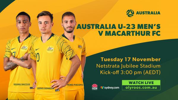 Australia U-23's v Macarthur FC broadcast