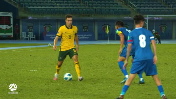 Denis Genreau's impressive debut for the Socceroos | Highlights | Australia v Chinese Taipei