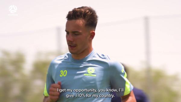 Denis Genreau and Ruon Tongyik's second session after arriving in Socceroos camp