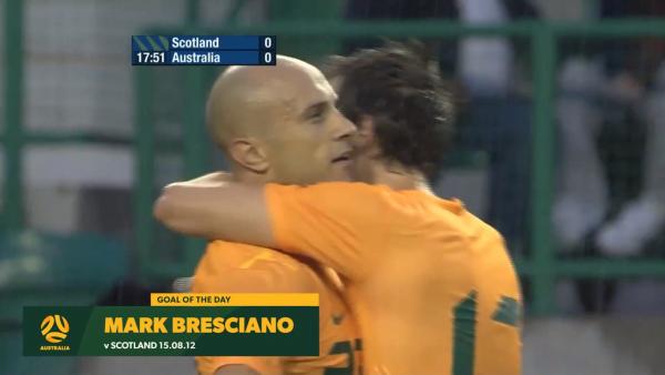 Mark Bresciano scores screamer against Scotland