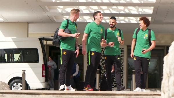Caltex Socceroos Team Bus for the AFC Asian Cup UAE 2019