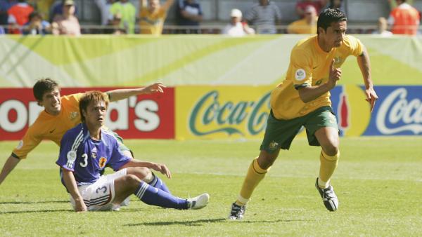 Tim Cahill scores the Socceroos' first-ever FIFA World Cup goal in 2006