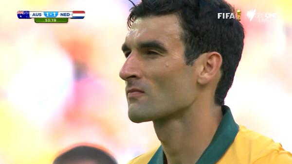 Mile Jedinak gives Socceroos lead over Netherlands during FIFA World Cup 2014