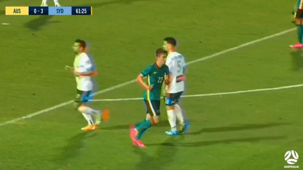 CHANCE: Olyroos threaten from the corner