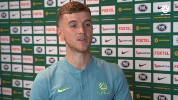 Riley McGree reacts to Socceroos call-up | Interview