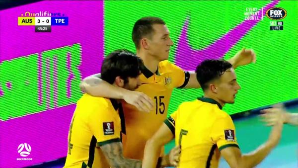 GOAL: Mitchell Duke and Socceroos score directly from kick-off | Australia v Chinese Taipei