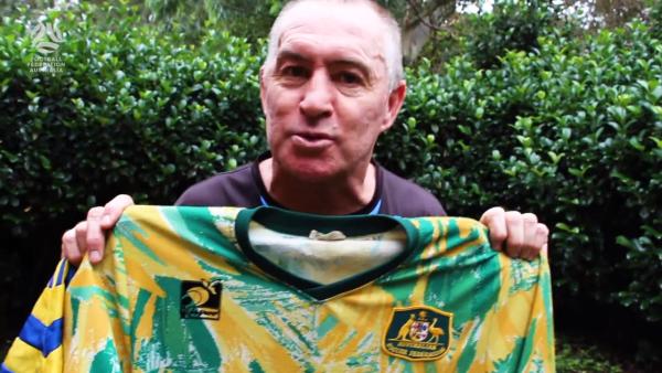 Paul Wade tells stories behind Socceroos playing memorabilia