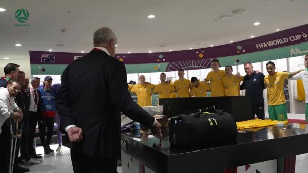 BEHIND THE SCENES: Graham Arnold's pre-game team talk at the FIFA World Cup