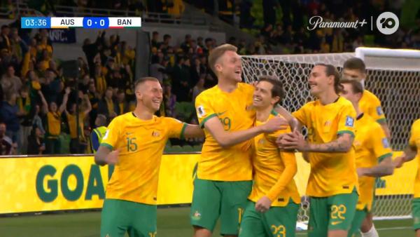 GOAL: Socceroos grab their first 2026 qualifiers goal