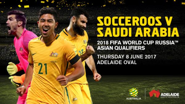 Caltex Socceroos to face Saudi Arabia at Adelaide Oval