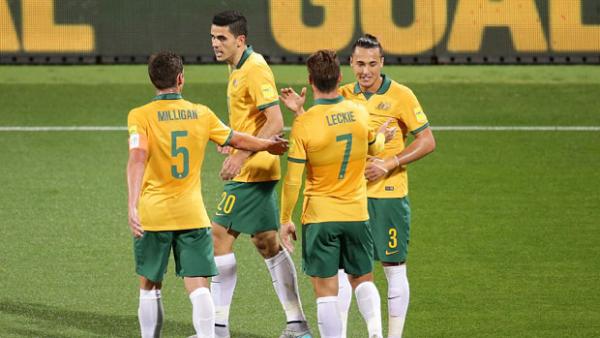 The Socceroos cruised to a 5-0 win over Bangladesh in Perth.