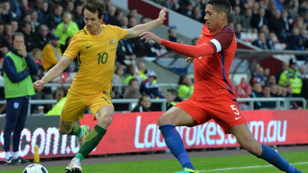 Robbie Kruse was bright for the Socceroos against England.